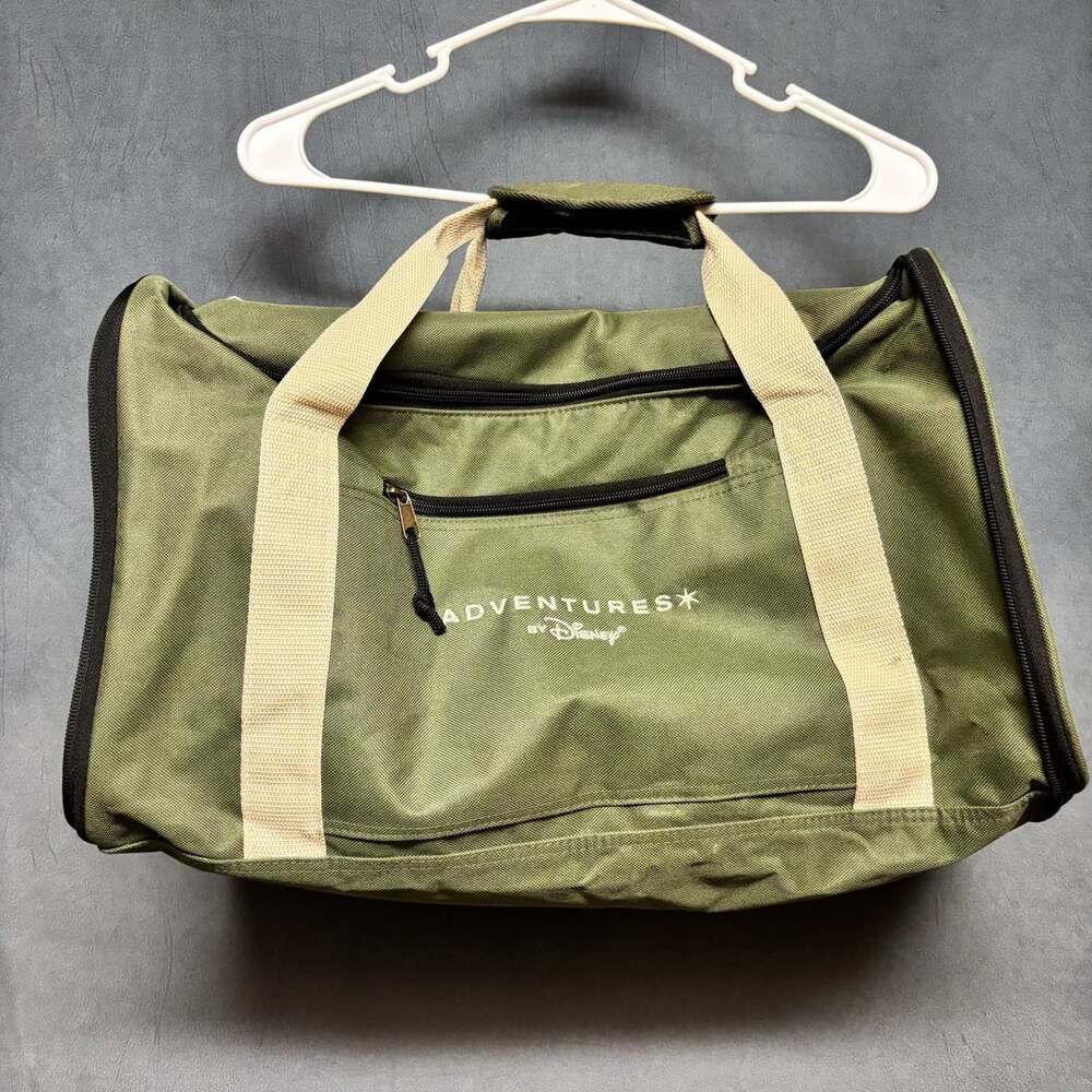 Adventures By Disney Green Collapsible Travel Duffle Bag